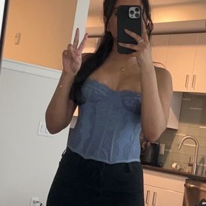 Urban Outfitters Modern Love Corset Slate